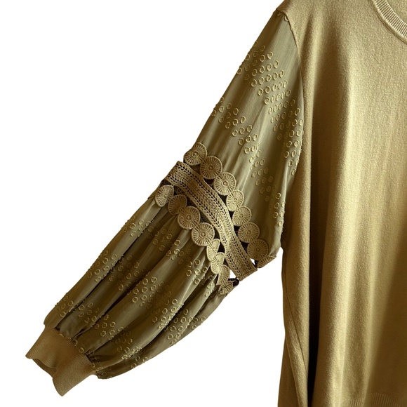 Siani Milano Crew Neck Sweater with Specialty Sleeves XXL - Picture 3 of 7